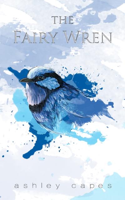A vivid blue fairy wren upon a pale background