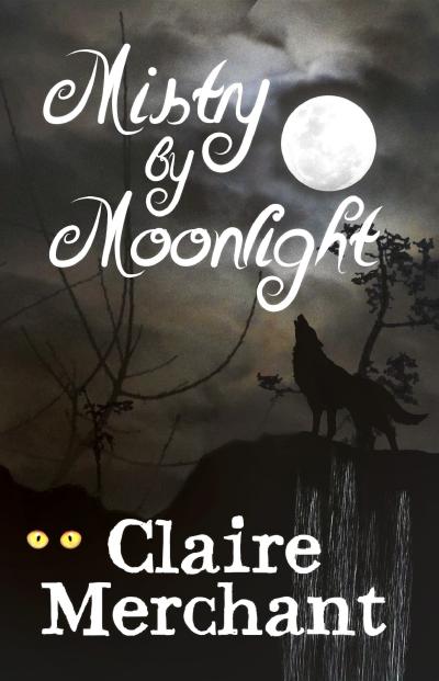 Book cover MbM wolf howling at moon yellow eyes