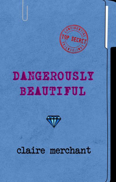 Book cover DB blue folder paper clip top secret diamond