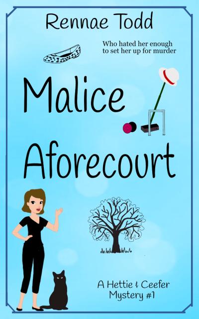 book cover for Malice Aforecourt woman with cat