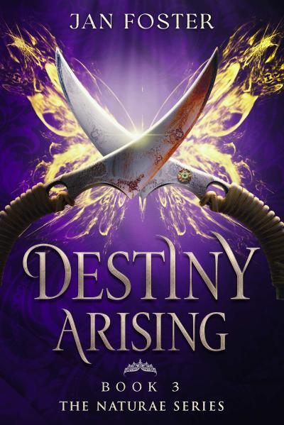 Destiny Arising - a pair of throwing blades crossed in front of golden wings