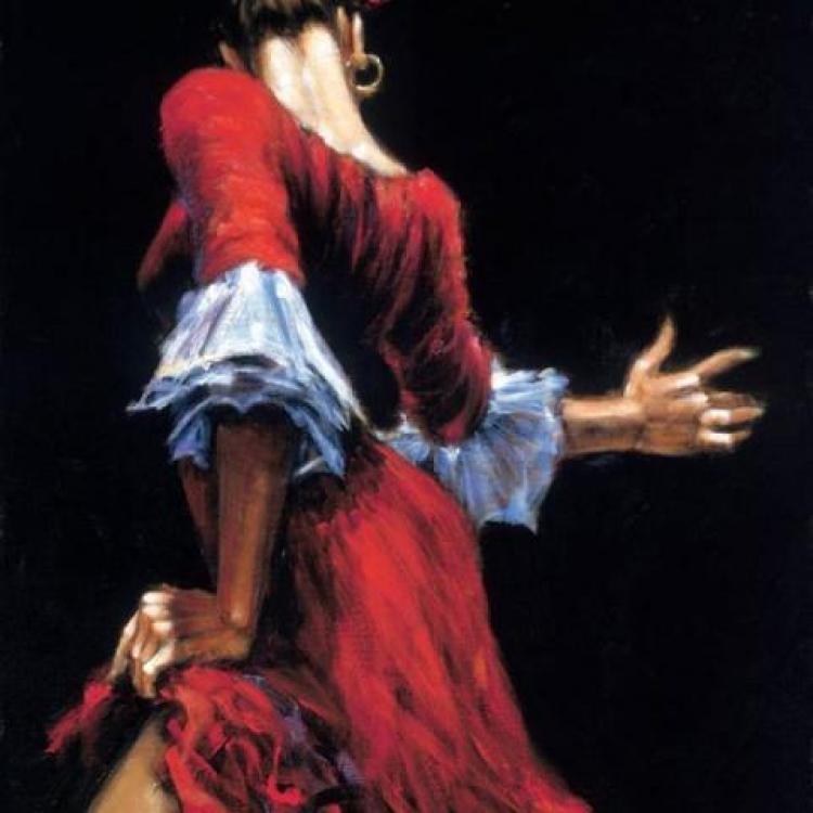 When I was writing the all important scene of the Flamenco Dance In The Luna Legacy, I found this image and loved it so much I used this dress for my character to dance the Flemenco.