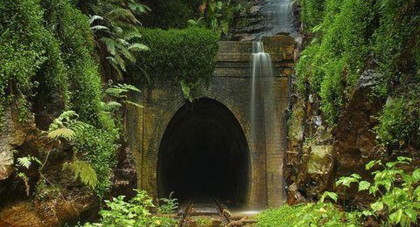 Although this abandoned Helensburgh railroad tunnel is in Australia, Anthony Ginman photo's sheer beauty inspired some ideas for my World War II novel.
